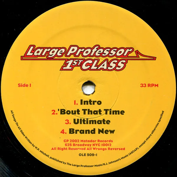 Album cover for 1st Class by Large Professor