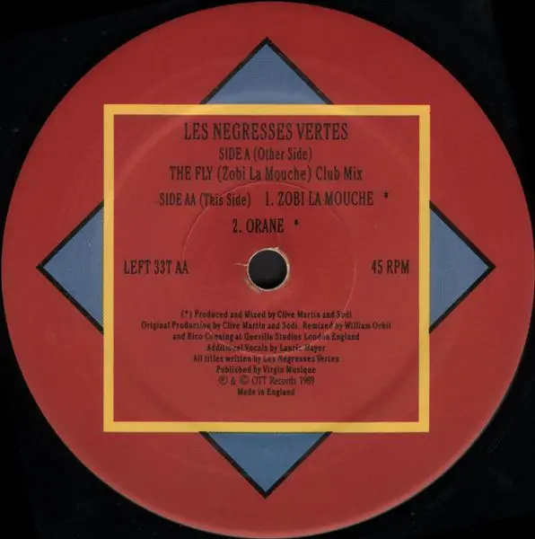 Les Negresses Vertes - Zobi La Mouche (The Fly), Electronic, Folk, World, & Country, Rock, Downtempo, Tribal House, 1989 - Rh