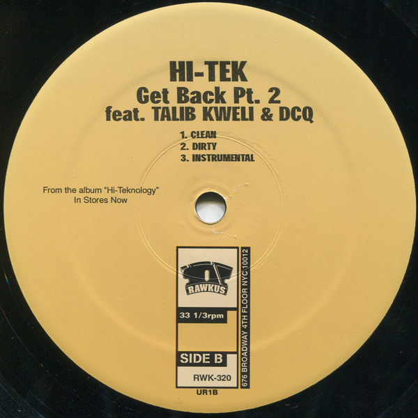 Hi-Tek - The Sun God / Get Back Pt. 2, Hip Hop, Conscious, 2001 - Rawkus, US, Vinyl 1x 12", 33 ⅓ RPM
