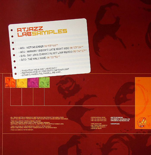 Atjazz - LabSamples, Electronic, Deep House, 2002 - Mantis Recordings, UK, Vinyl 1x 12", 33 ⅓ RPM