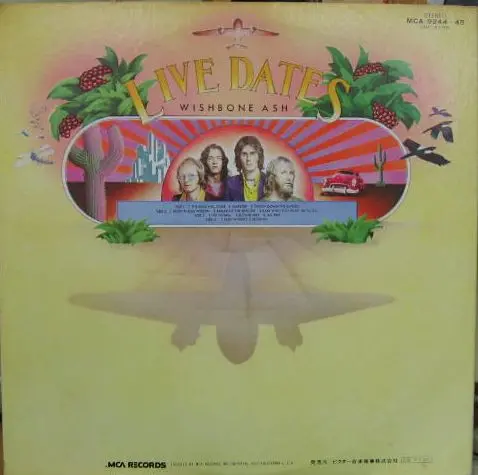 Wishbone Ash = Wishbone Ash - Live Dates = ライブ・デイト - 1973 - Classic Rock - MCA Records - Vinyl 2x LP Dark blue texted white o