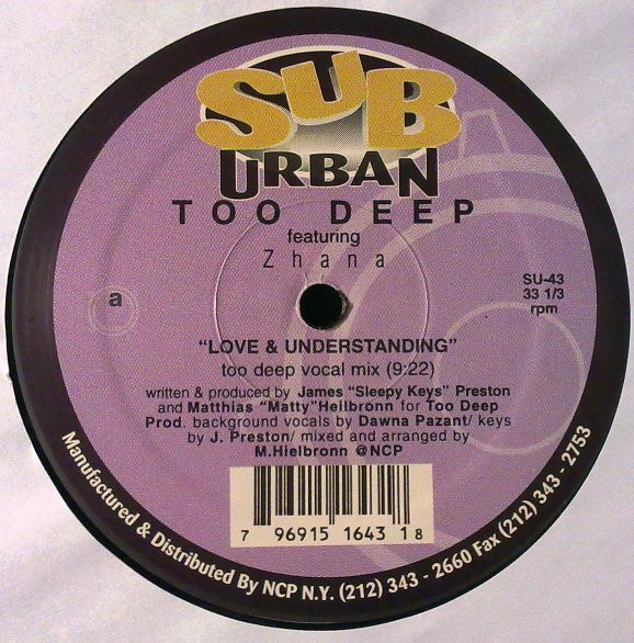 Album cover for Love & Understanding by Too Deep Featuring Zhana Saunders
