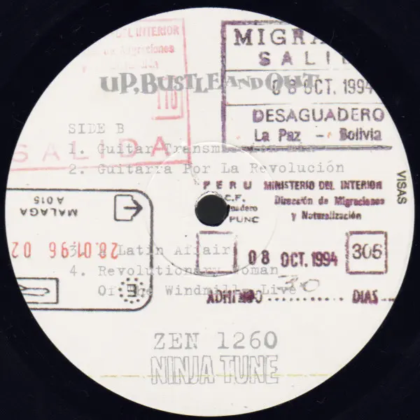 Up, Bustle & Out - Carbine 744,520...  A Dream Of Land And Freedom EP, Electronic, Breakbeat, Downtempo, 1997 - Ninja Tune, U