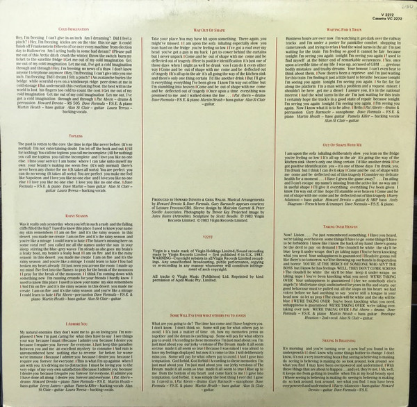 Howard Devoto - Jerky Versions Of The Dream, Electronic, Downtempo, Synth-pop, 1983 - Virgin, Australia, Vinyl 1x LP, Album