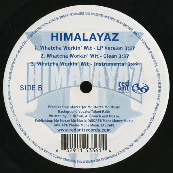 Himalayaz - Playa Wayz, Hip Hop, 1999 - Red Ant Entertainment, US, Vinyl 1x 12"