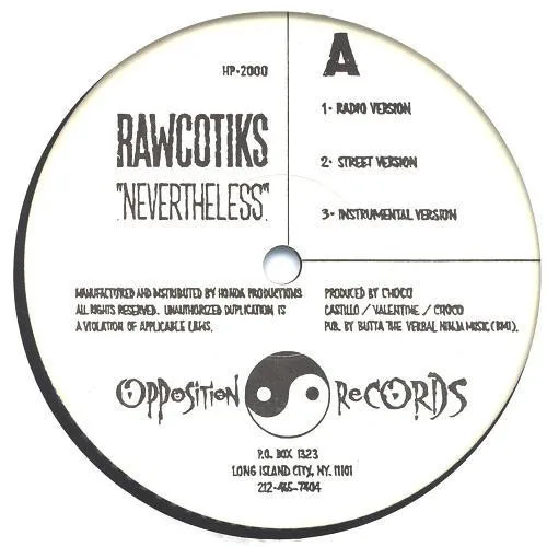 Album cover for Nevertheless / Real Heads by Rawcotiks