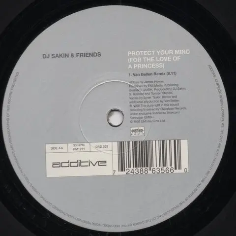 DJ Sakin & Friends - Protect Your Mind (For The Love Of A Princess), Electronic, Progressive Trance, Trance, 1999 - Additive,
