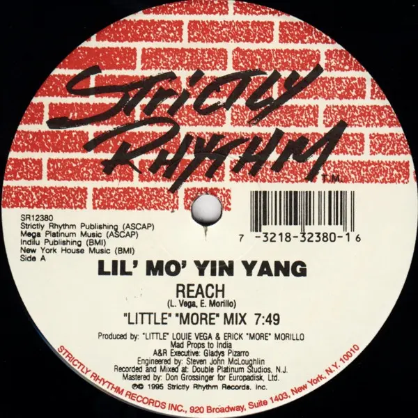 Lil Mo' Yin Yang - Reach, Electronic, House, 1995 - Strictly Rhythm, US, Vinyl 1x 12", 33 ⅓ RPM