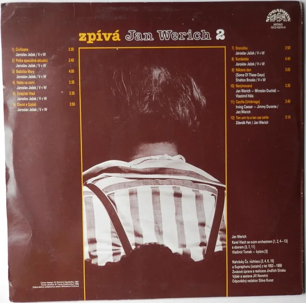 Album cover for Zpívá Jan Werich 2 by Jan Werich