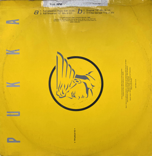 Fog, The - Been A Long Time, Electronic, Garage House, House, UK Garage, 1998 - Pukka Records, UK, Vinyl 1x 12"