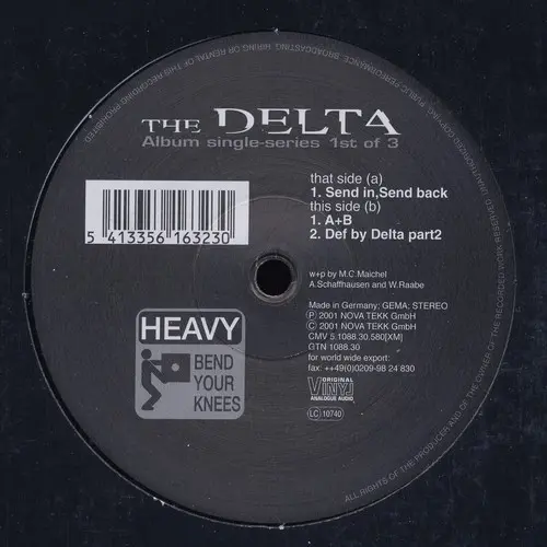 Delta, The - Send In ...Send Back (Album Single-Series 1st Of 3), Electronic, Techno, 2001 - d.Drum, GTN (Global Trance Netwo