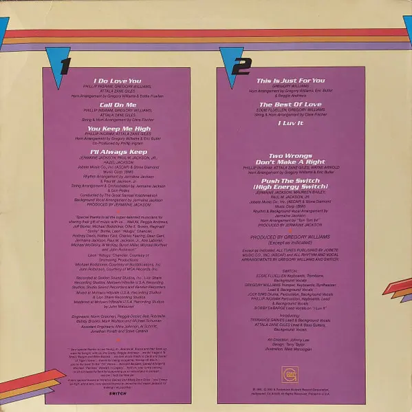 Switch (6) - Switch V - 1981 - Disco, Soul - Gordy - Vinyl 1x LP, Album