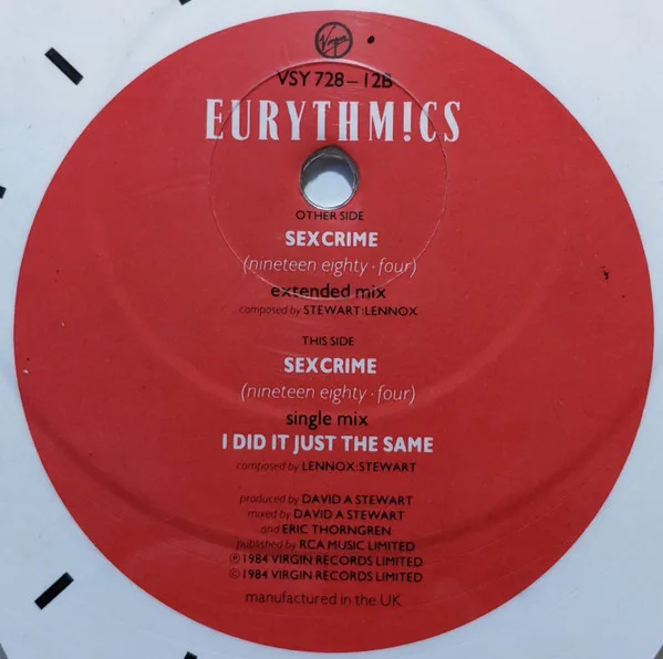 Album cover for Sexcrime (Nineteen Eighty . Four) by Eurythmics