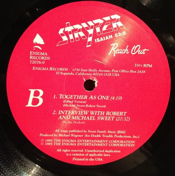 Album cover for Reach Out by Stryper