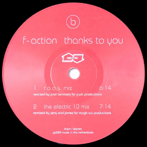 Album cover for Thanks To You (Remixes) by F-Action