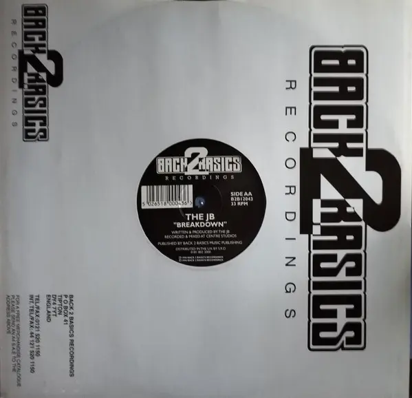 JB - Rockin' With The Best / Breakdown, Electronic, Jungle, 1996 - Back 2 Basics, UK, Vinyl 1x 12", 33 ⅓ RPM