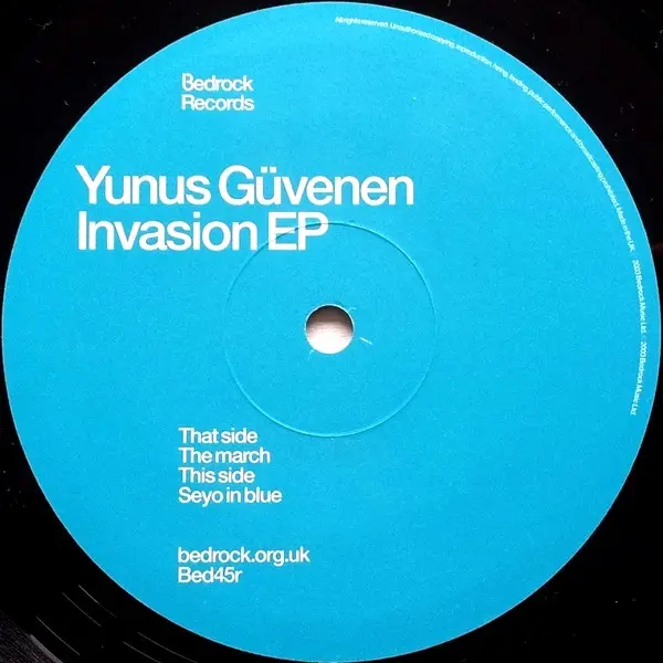 Yunus Güvenen - Invasion EP, Electronic, Progressive House, 2003 - Bedrock Records, UK, Vinyl 1x 12", 33 ⅓ RPM, EP