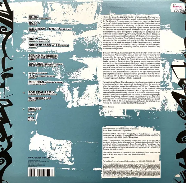 Remarc - Sound Murderer, Electronic, Drum n Bass, Hardcore, Jungle, 2003 - Planet Mu, UK, Vinyl 3x 12", 33 ⅓ RPM, Compilation