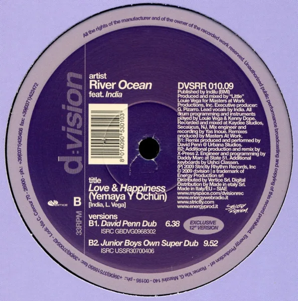 Album cover for Love & Happiness (Yemaja Y Ochùn) 09 Mixes by River Ocean Featuring India