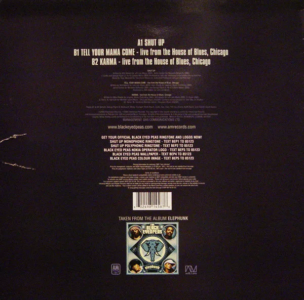 Album cover for Shut Up by Black Eyed Peas