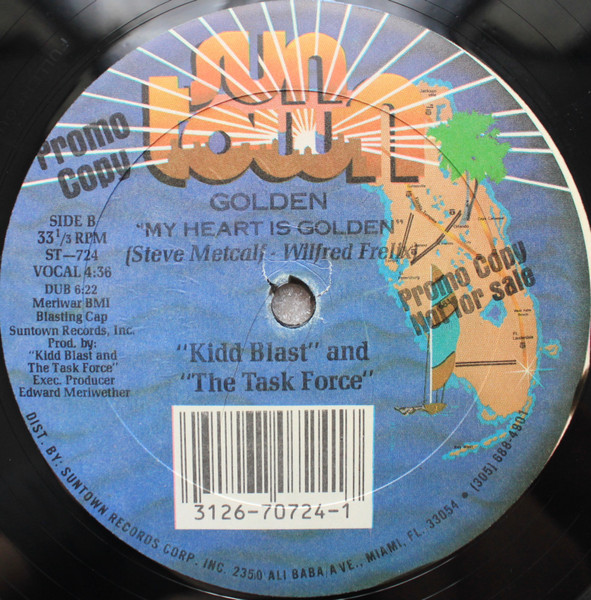 Kidd Blast And Task Force, The - Golden (My Heart Is Golden), Electronic, Funk / Soul, Electro, Soul, 1990 - Suntown Records,