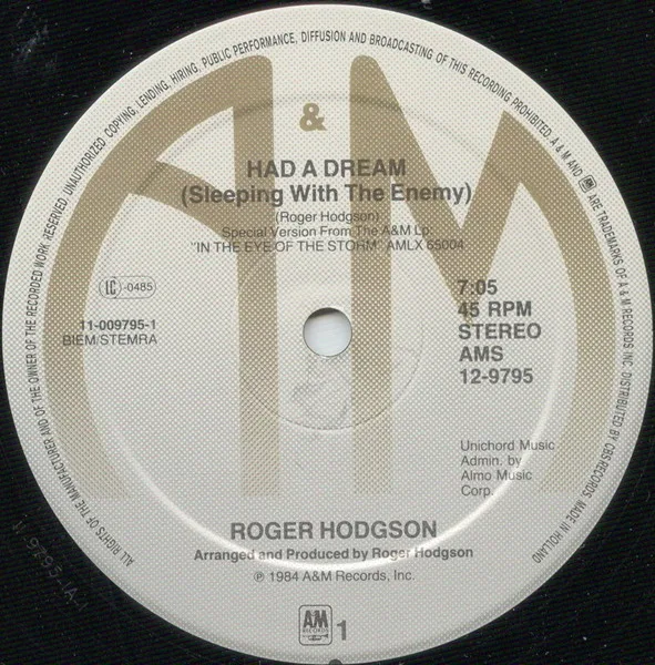 Album cover for Had A Dream (Sleeping With The Enemy) (Long Version) by Roger Hodgson