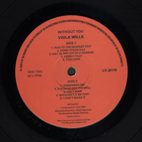 Album cover for Without You by Viola Wills