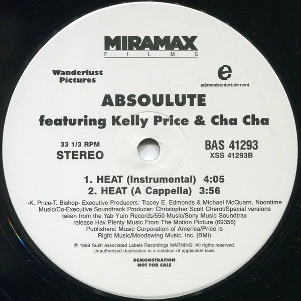 Album cover for Heat by Absoulute featuring Kelly Price & Cha Cha
