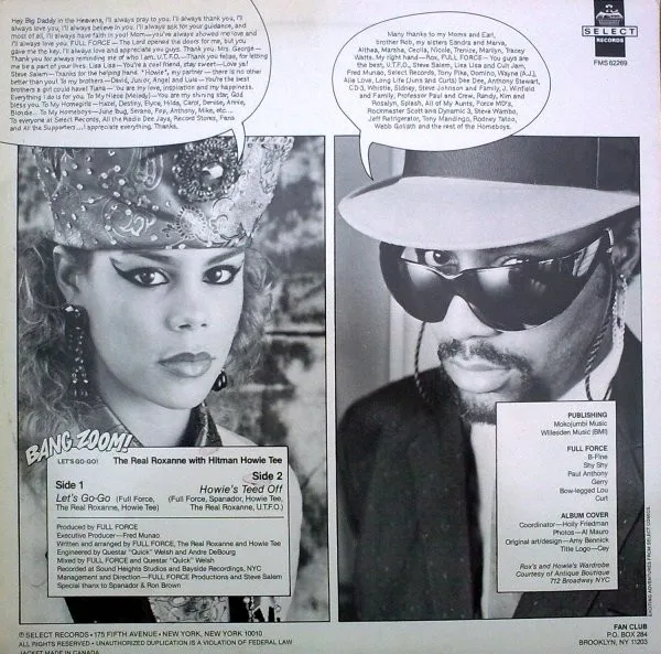 Album cover for Bang Zoom! (Let's Go-Go) by Real Roxanne, The With Howie Tee