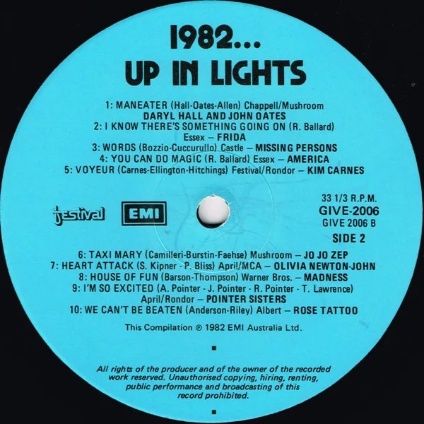 Album cover for 1982 Up In Lights by Various