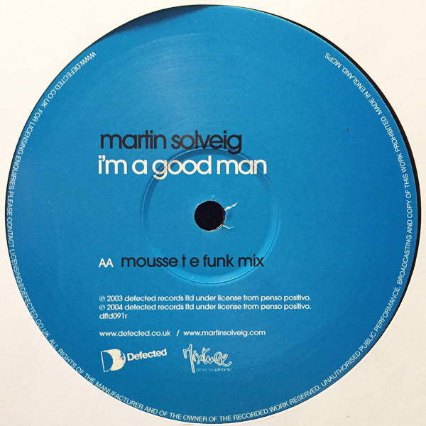 Martin Solveig - I'm A Good Man, Electronic, Deep House, House, 2004 - Defected, UK, Vinyl 1x 12"