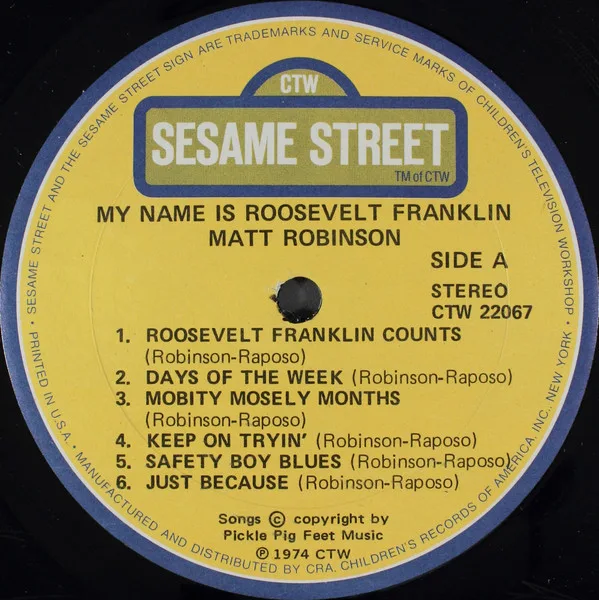 Album cover for My Name Is Roosevelt Franklin by Roosevelt Franklin (3)