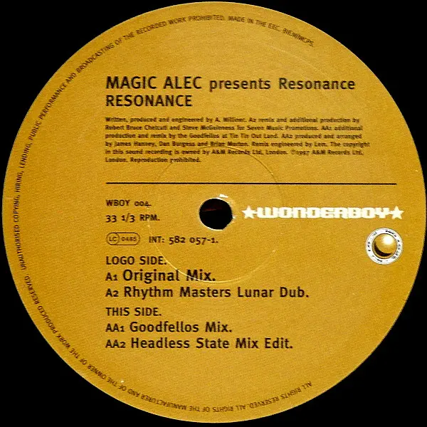 Magic Alec Presents Resonance (18) - Resonance, Electronic, House, Trance, 1997 - Wonderboy, UK, Vinyl 1x 12", 33 ⅓ RPM