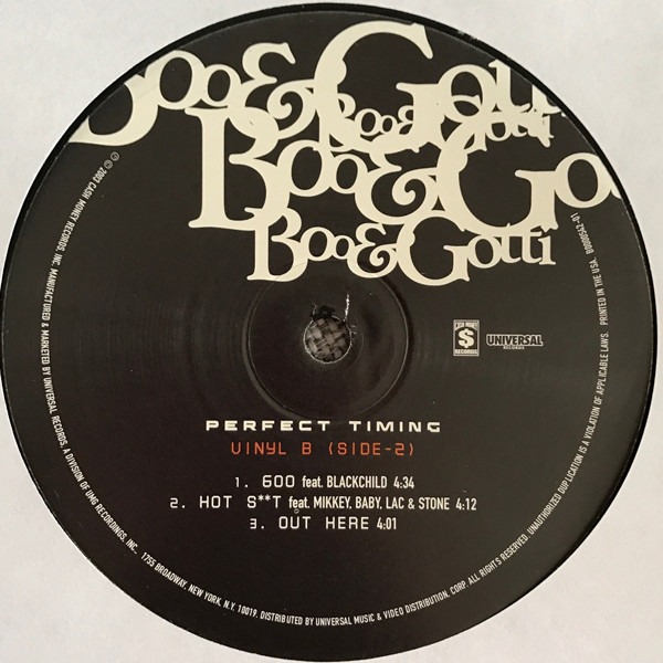 Boo & Gotti - Perfect Timing, Hip Hop, 2003 - Cash Money Records, Universal Records, US, Vinyl 2x LP, Album