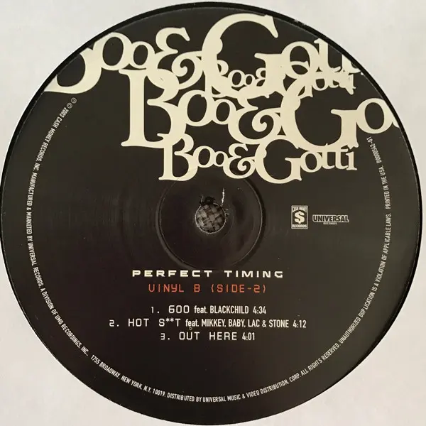 Boo & Gotti - Perfect Timing, Hip Hop, 2003 - Cash Money Records, Universal Records, US, Vinyl 2x LP, Album