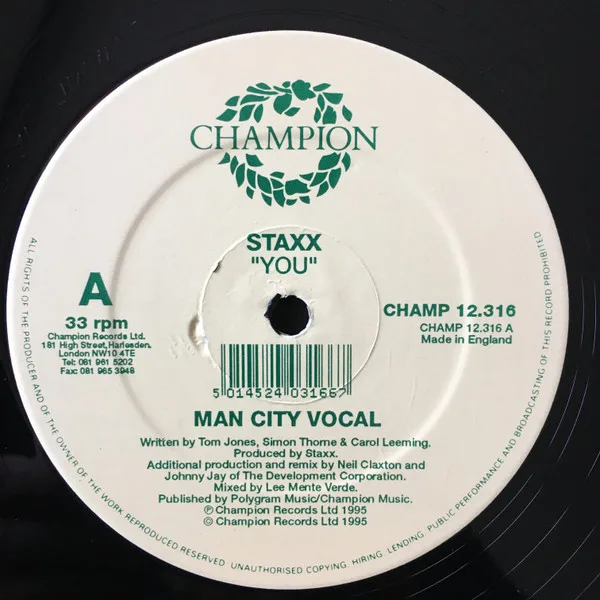 Album cover for You by Staxx