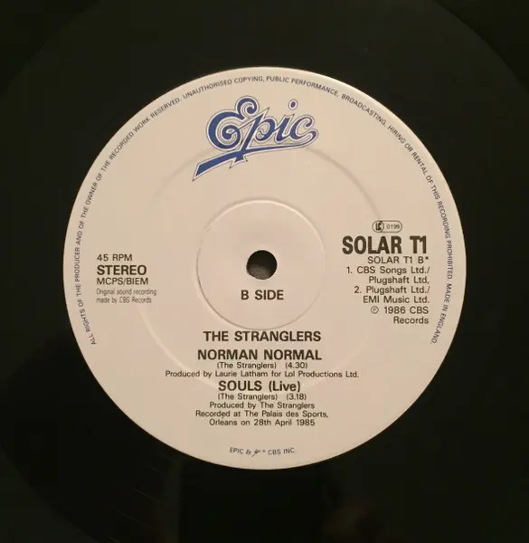 Stranglers, The - Always The Sun (Hot Mix), Rock, Alternative Rock, New Wave, Pop Rock, Synth-pop, 1986 - Epic, UK, Vinyl 1x 