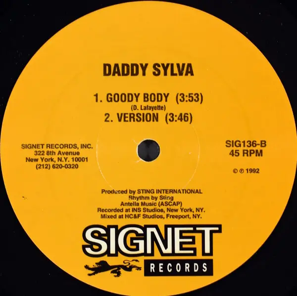 Nikey Fungus, Daddy Sylva - Zig Zag Stitch / Goody Body, Reggae, Dancehall, 1992 - Signet Records, US, Vinyl 1x 12", 45 RPM