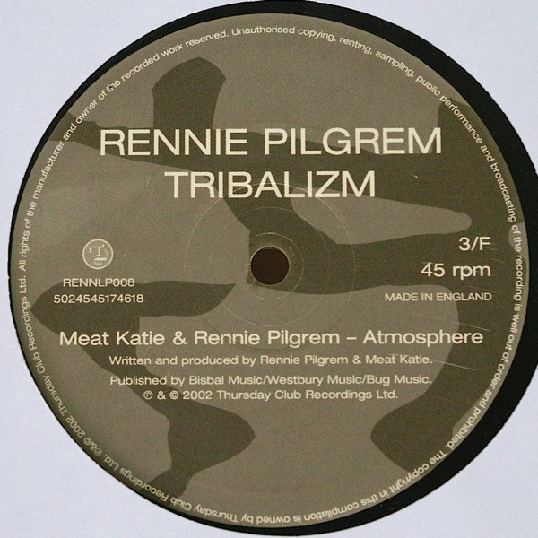 Rennie Pilgrem - Tribalizm, Electronic, Breaks, Tribal, 2002 - Thursday Club Recordings (TCR), UK, Vinyl 3x 12", 45 RPM, Comp