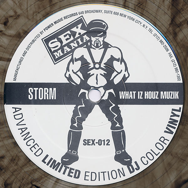 Storm Bryant - What Iz Houz Muzik, Electronic, House, 1994 - Sex Mania, US, Vinyl 1x 12", 33 ⅓ RPM, Limited Edition Transluce