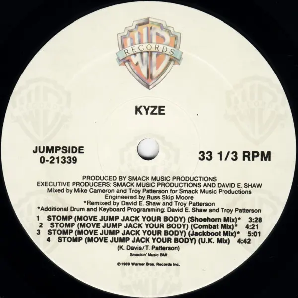 K-Yze - Stomp (Move Jump Jack Your Body), Electronic, Hip Hop, Hip-House, 1989 - Warner Bros. Records, US, Vinyl 1x 12", Maxi
