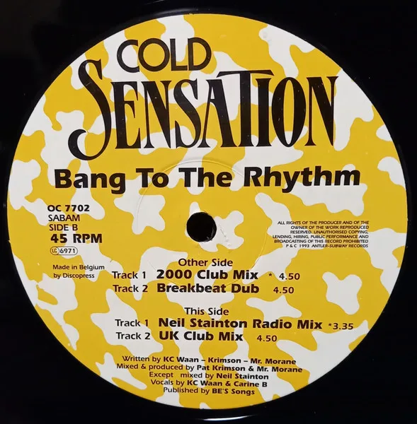 Album cover for Bang To The Rhythm by Cold Sensation