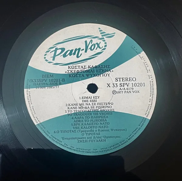 Album cover for Σκέφτομαι Εσένα by Κώστας Καφάσης