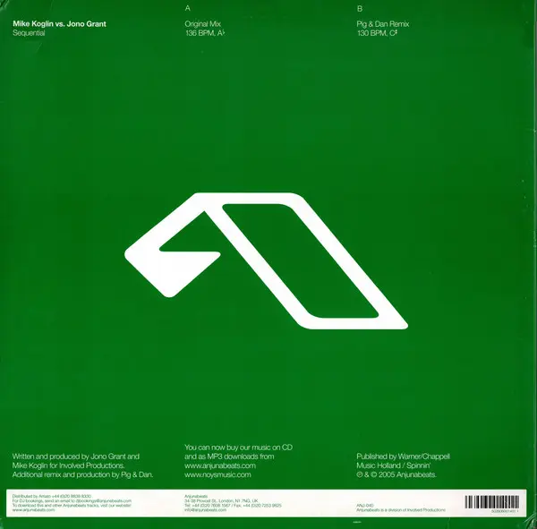 Album cover for Sequential by Mike Koglin Vs. Jono Grant