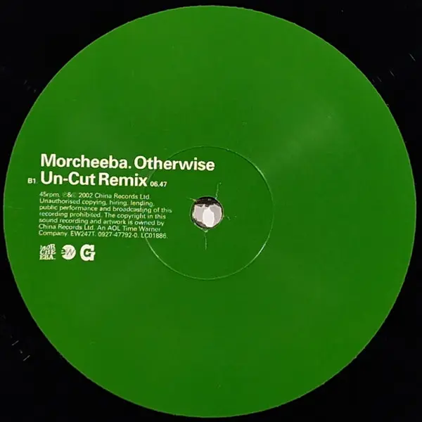 Morcheeba - Otherwise, Electronic, Drum n Bass, UK Garage, 2002 - China Records, EastWest, UK, Vinyl 1x 12", 45 RPM