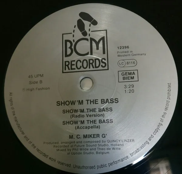 Album cover for Show'm The Bass by MC Miker G