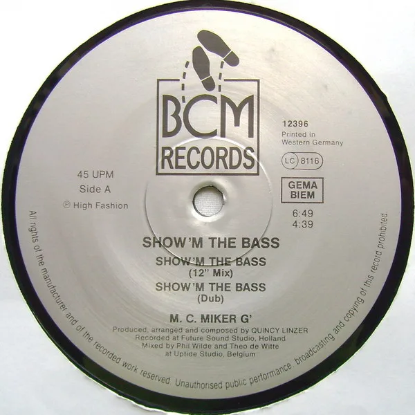 Album cover for Show'm The Bass by MC Miker G