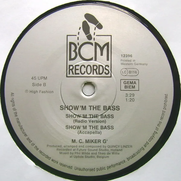 Album cover for Show'm The Bass by MC Miker G