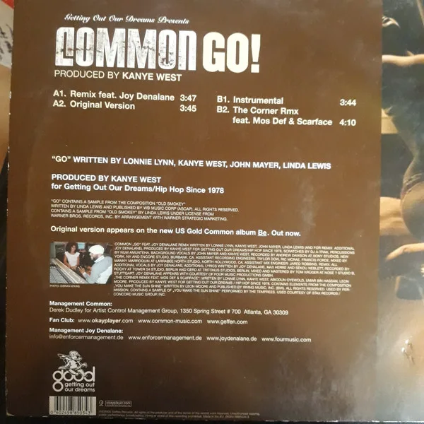 Album cover for Go! (Remix) by Common Feat. Joy Denalane
