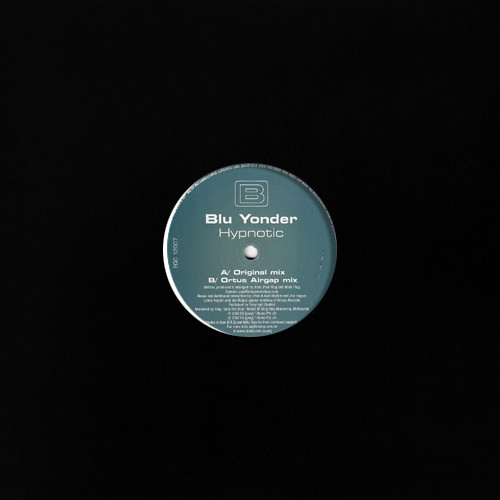 Blu Yonder - Hypnotic, Electronic, Progressive House, 2002 - EQ [Grey], Australia, Vinyl 1x 12", 33 ⅓ RPM